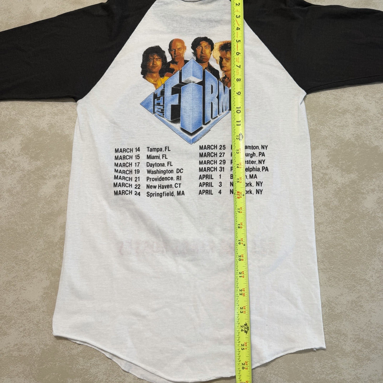 Vintage 80s The Firm Tour Raglan Shirt Jimmy Page Paul Rodgers Band Tee M gallery