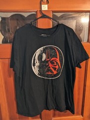 Star Wars Death Star Darth Vader Black XL T Shirt The Empire Villain Mad Engine