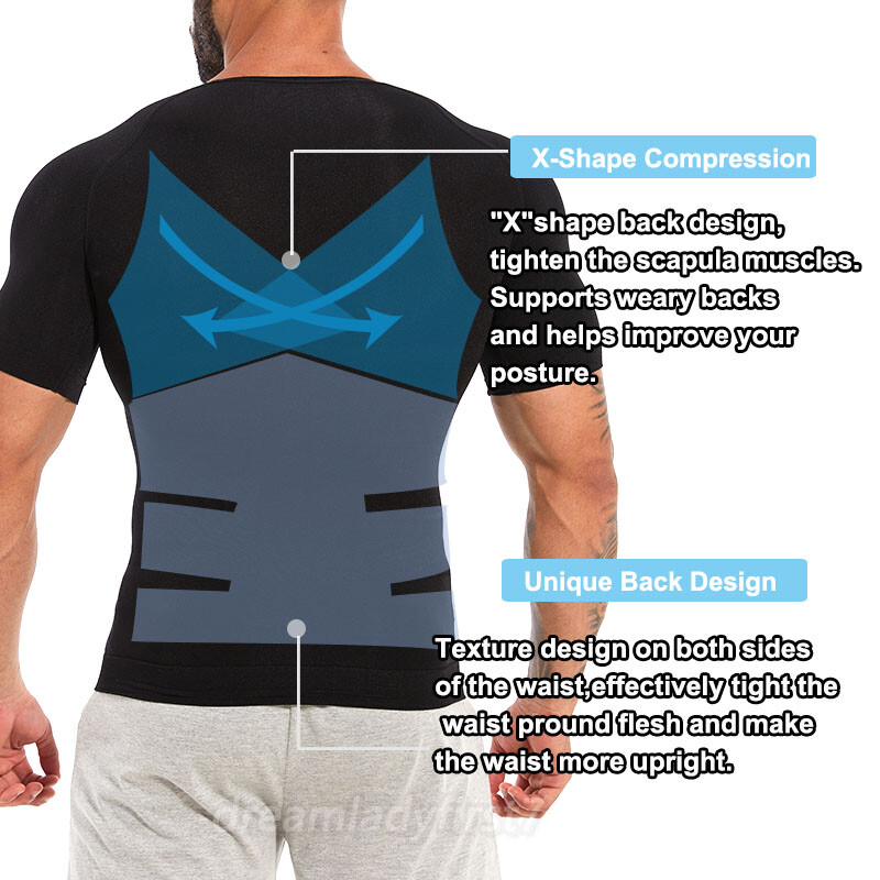 Men Slimming Body Compression Vest T-Shirt Firm Tummy Control Body Shaper Tops gallery
