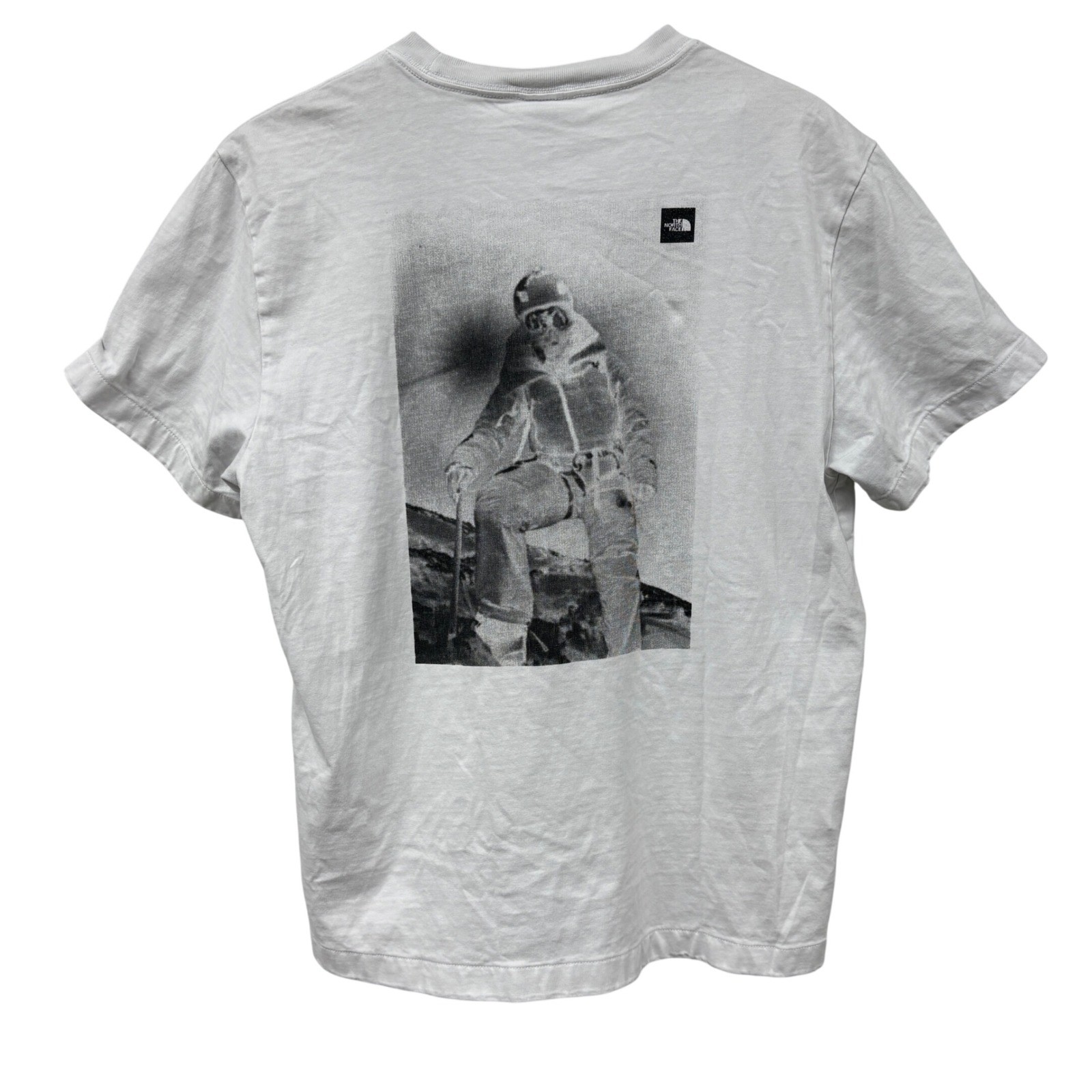 North Face Circular White Graphic T-shirt Expedition ski Euro Rare medium gallery