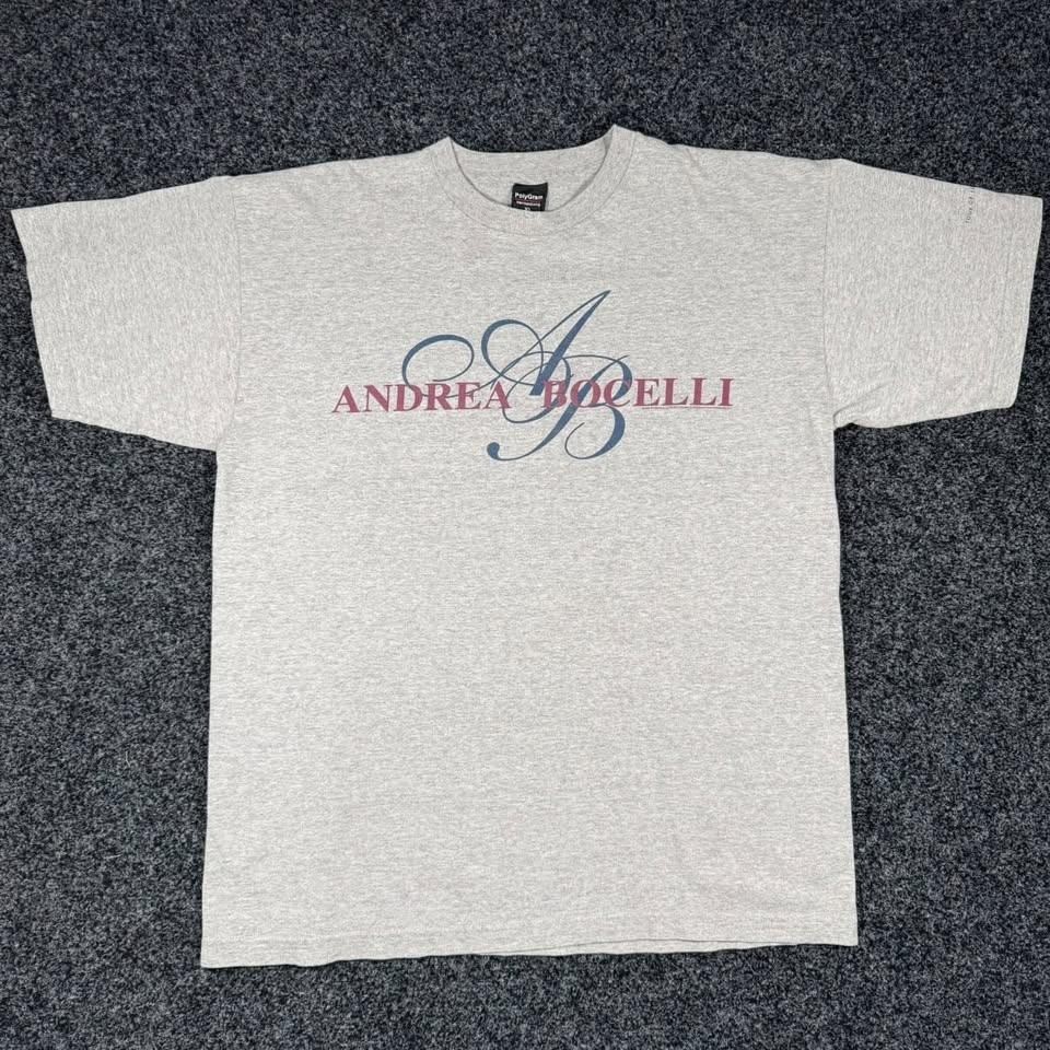Vintage 1998 Andrea Bocelli Opera Tour of the Americas T-Shirt Gray XL