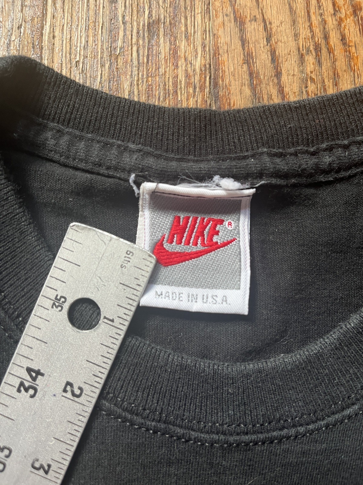Vintage 90s Nike Air Mens Sz L Air Embroidered tee Gray Tag USA Made gallery
