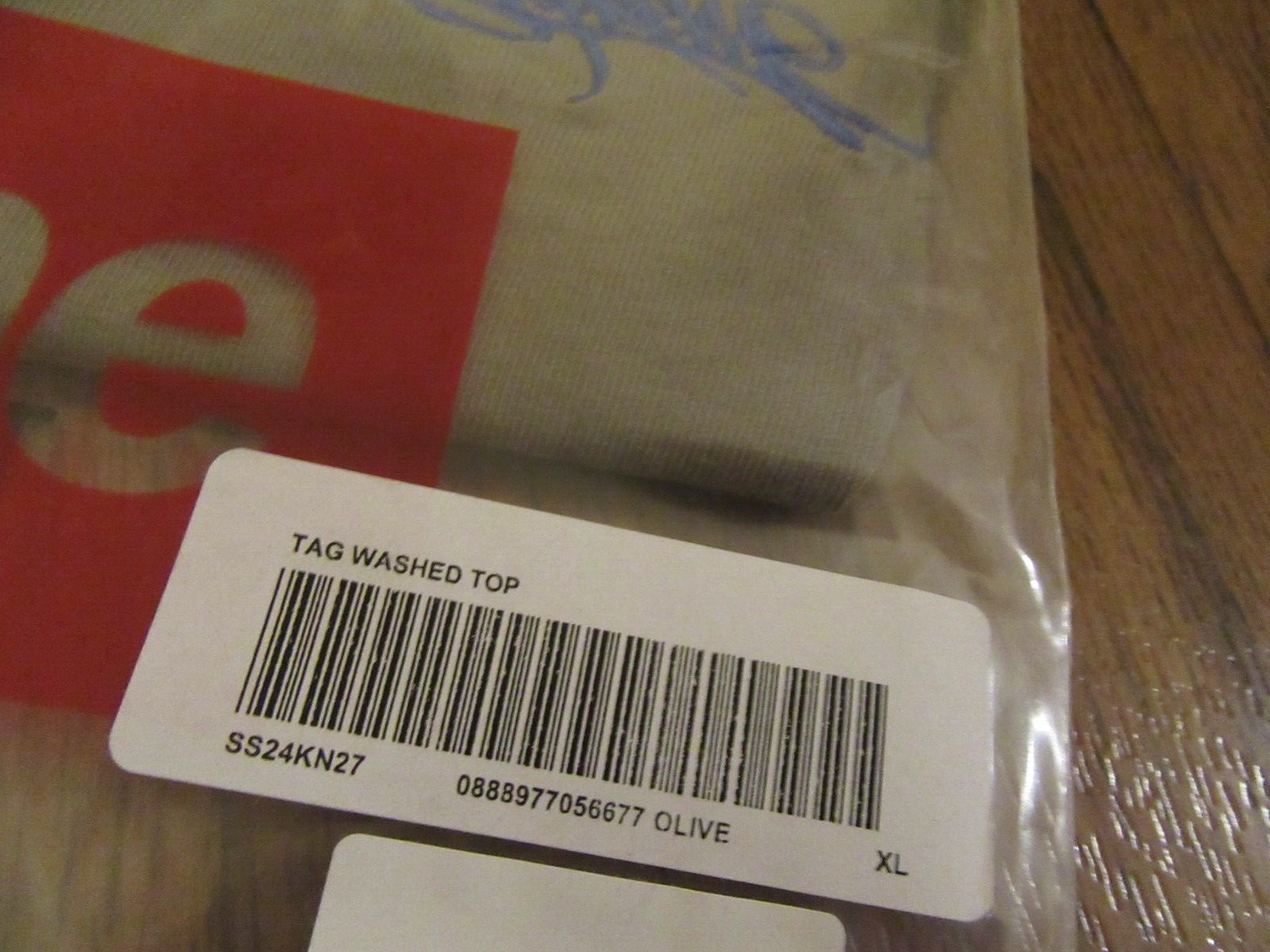 Supreme Washed Tag S/S Top Size XL Olive SS24 Supreme New York 2024 Brand New gallery