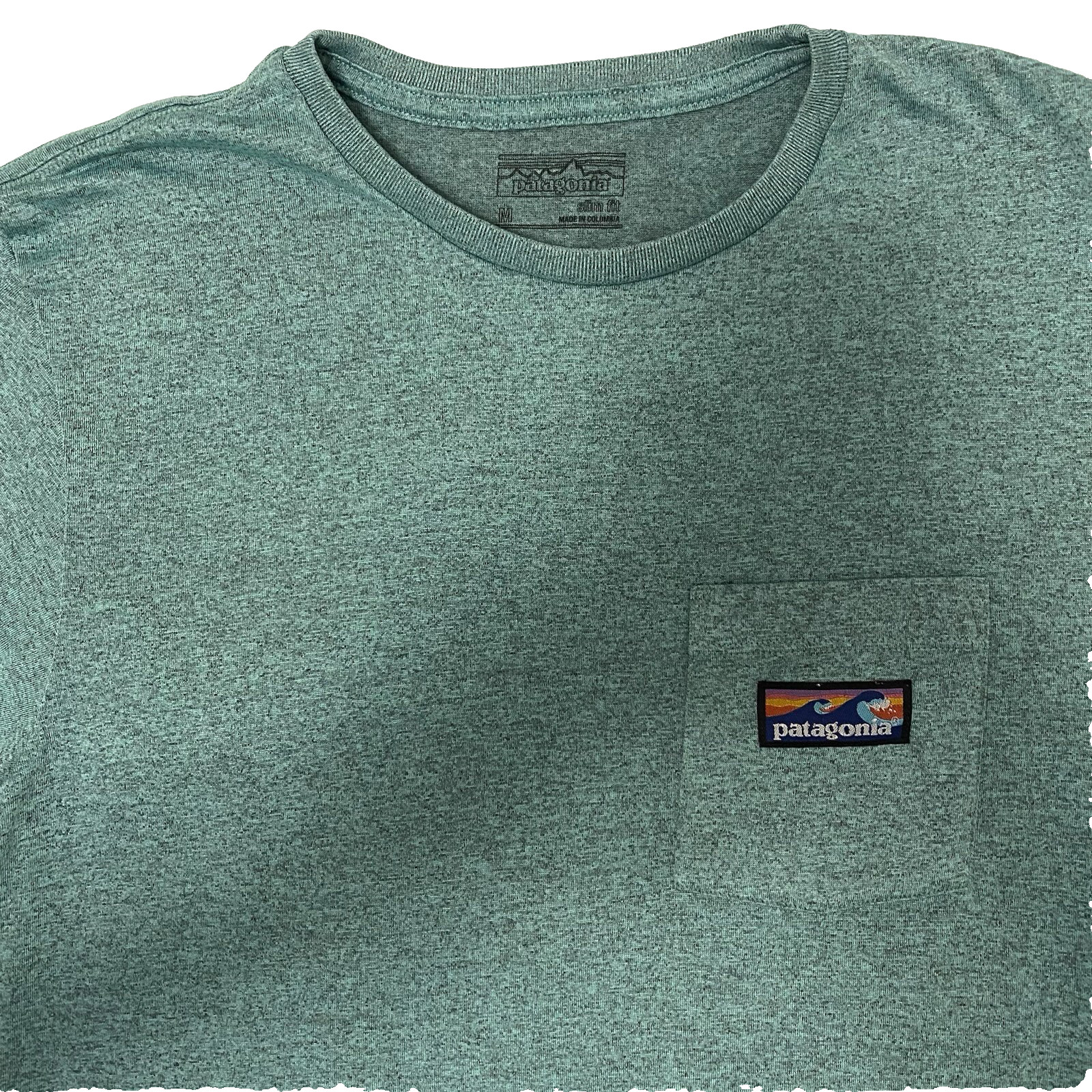 Patagonia Men's M Green Slim Fit Pocket T-Shirt Short Sleeve Crew Neck gallery