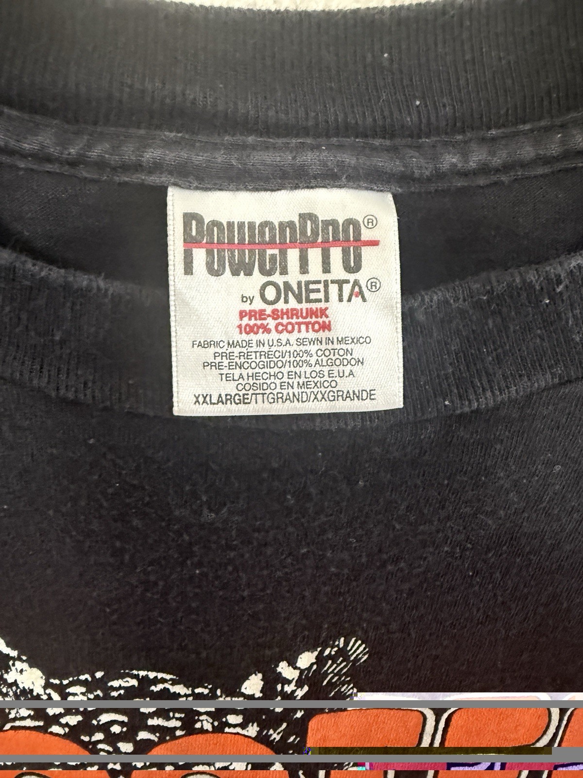 PowerPro by ONEITA Vintage Men’s Black Hooters Owl Logo Double-Sided Tee 2XL gallery