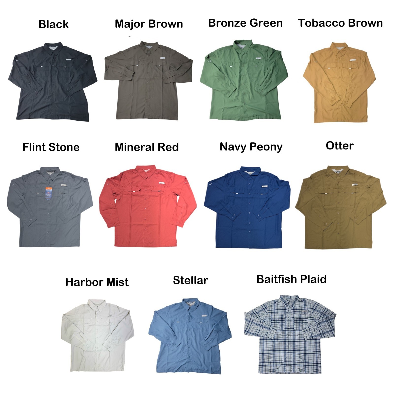 Habit Men’s Long Sleeve Blue Springs 40+ UPF Quick Dry Shirt, TS10480