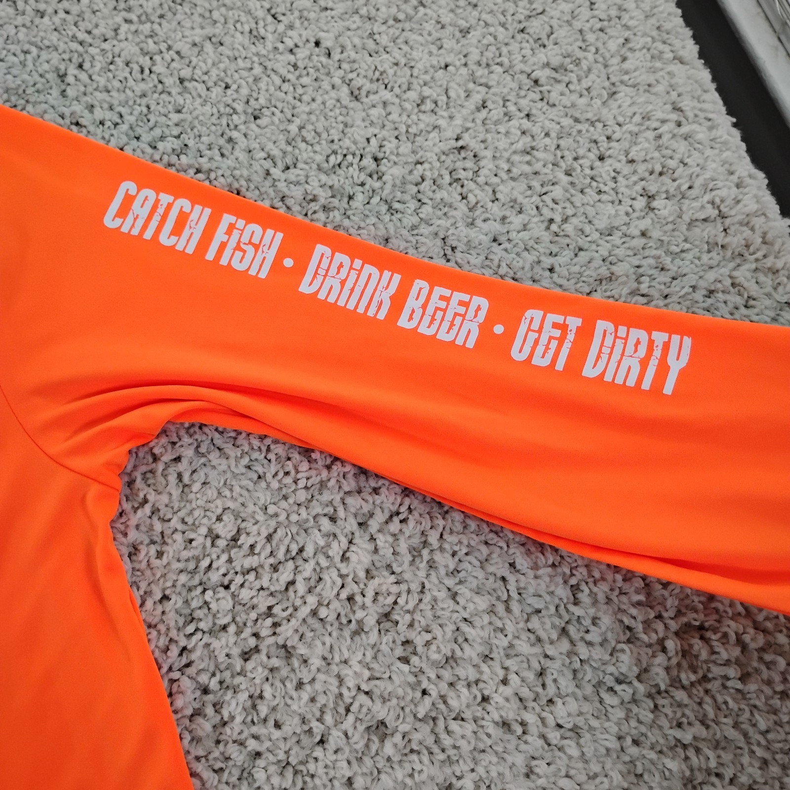 Dirty Hooker Shirt Mens Large Orange Performance Fishing Beach Beer Outdoor A9 gallery