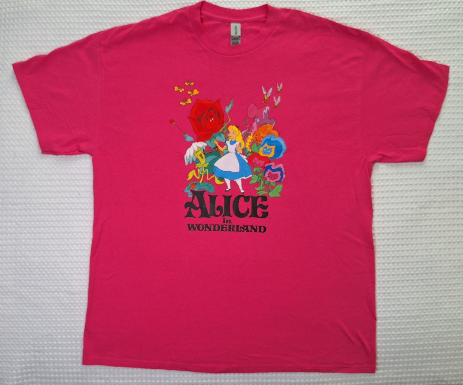 Disney Alice In Wonderland Pink Cotton Blend T-shirt Size XL Gildan gallery