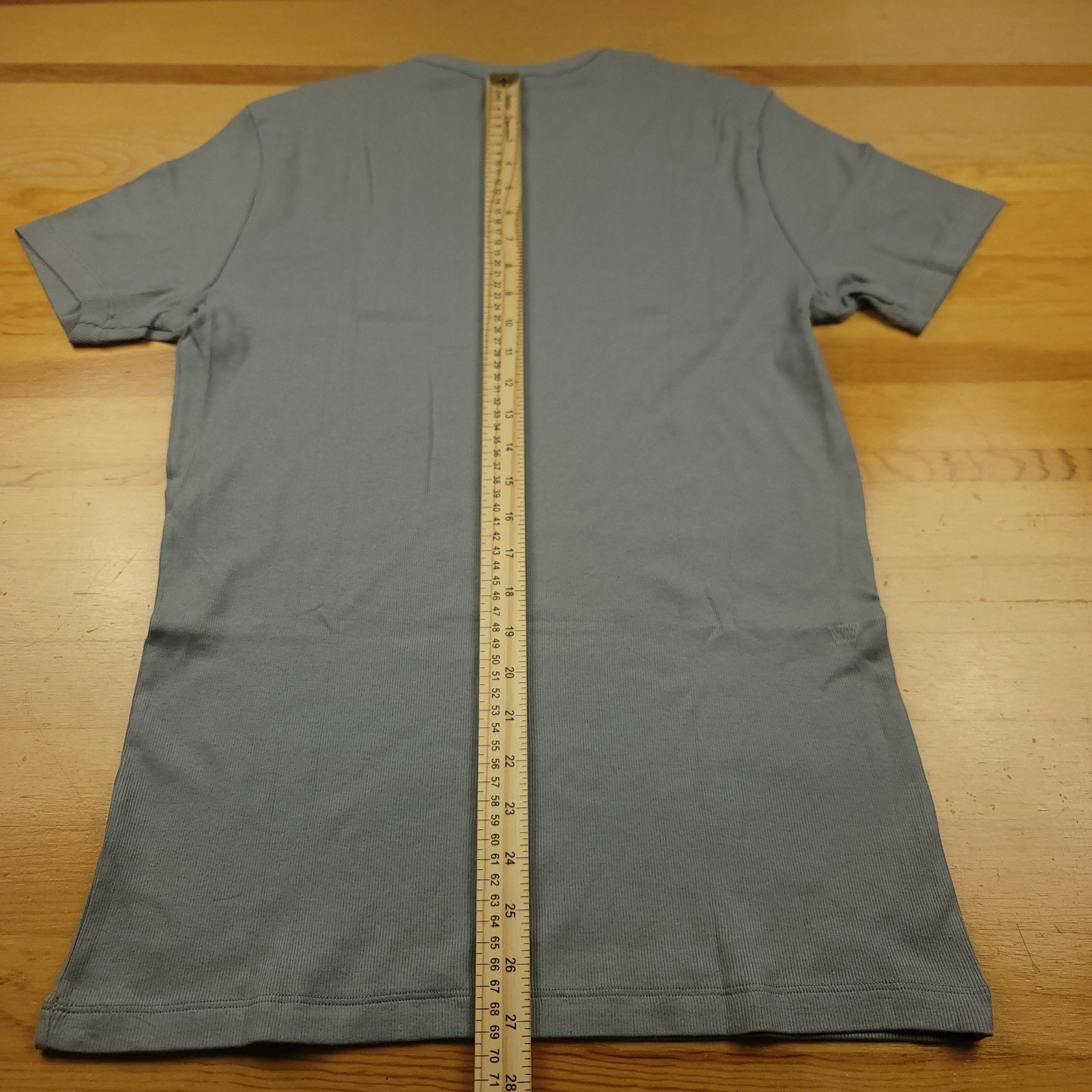 Mack Weldon Men's Ribbed Crew Neck T-Shirt Gray Short Sleeve Size Small gallery