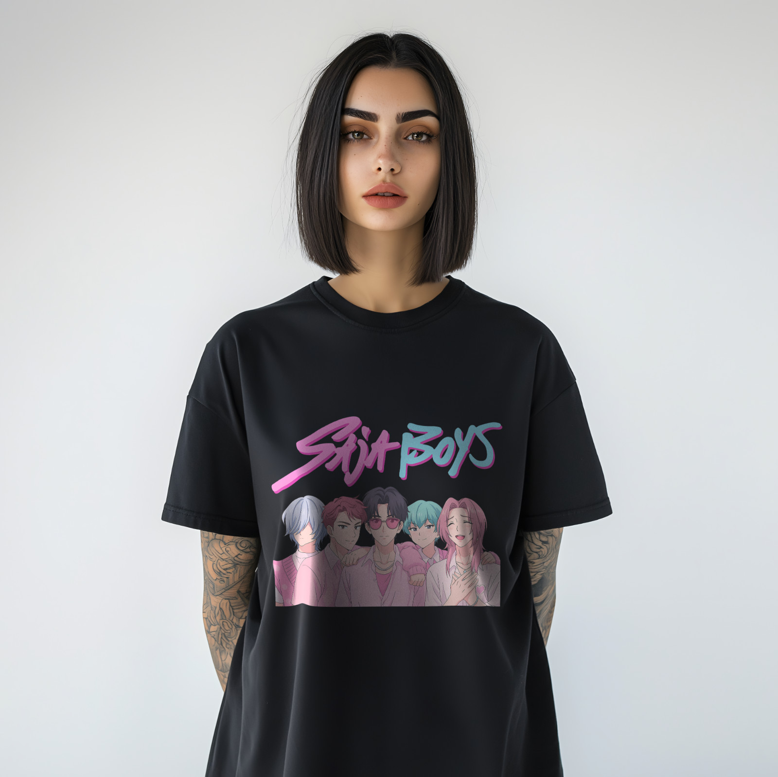 Siya Boys Anime Graphic T-Shirt – KPOP Inspired Boy Band Tee A276 gallery