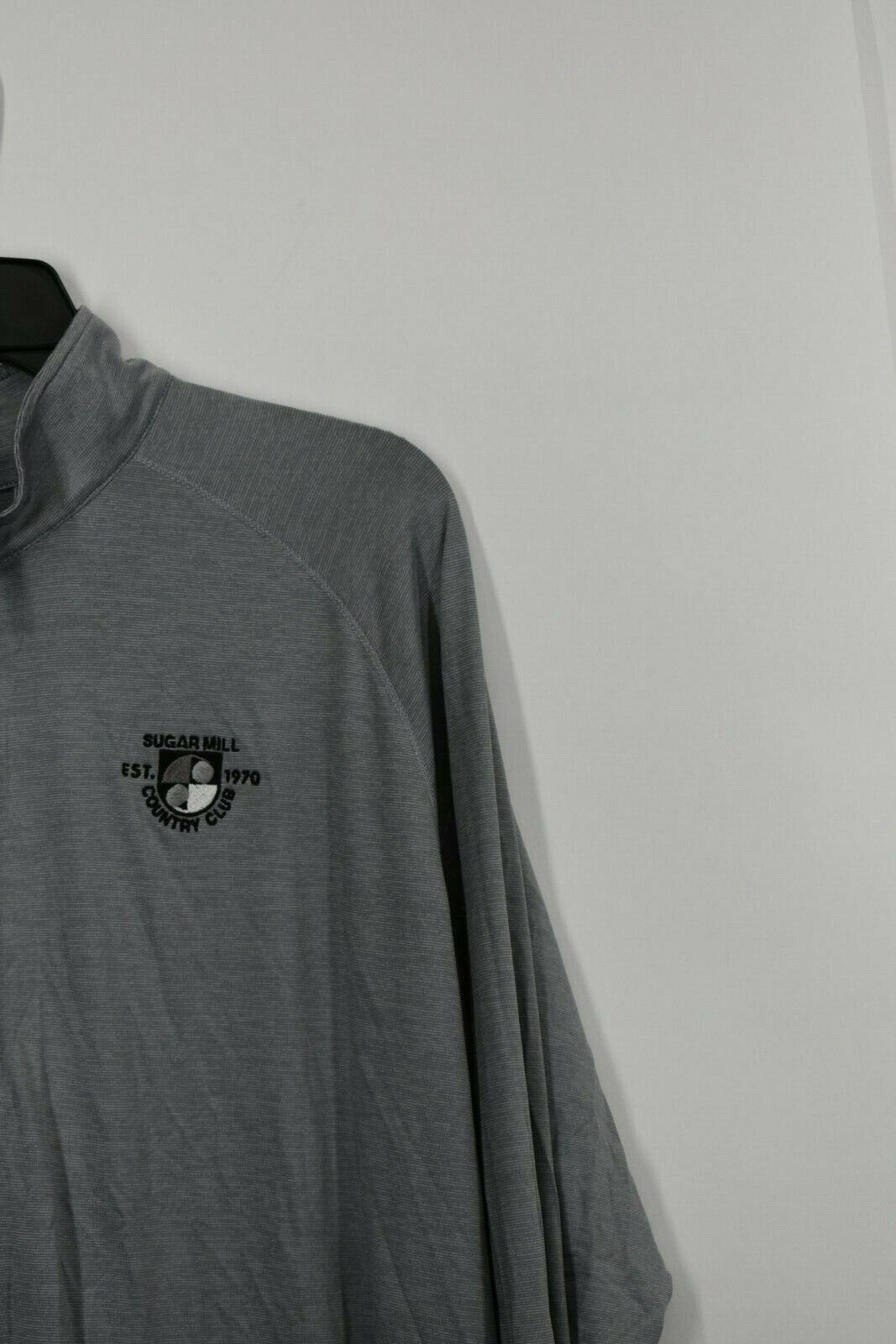 Ahead USA Mens Gray Stand-Up Collar 1/4 Zip Long Sleeve Stretch T Shirt XL gallery