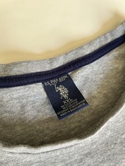 U.S. Polo Assn. Men’s XXL Gray Solid Logo Crew Neck Long Sleeve Knit T-Shirt