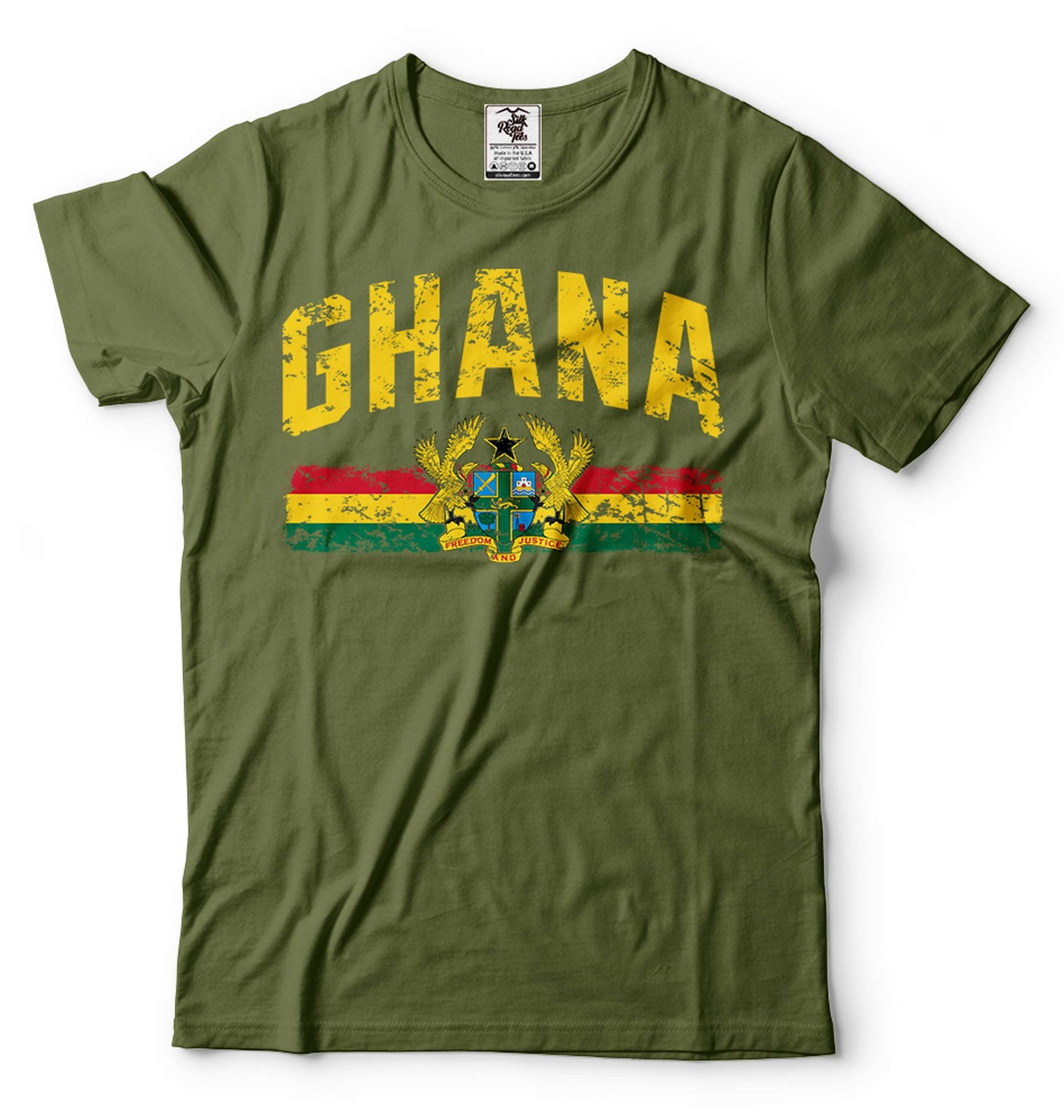 Mens Ghana T-shirt Ghana Patriotic National Flag Logo Shirt Ghanaian Gifts Tee gallery