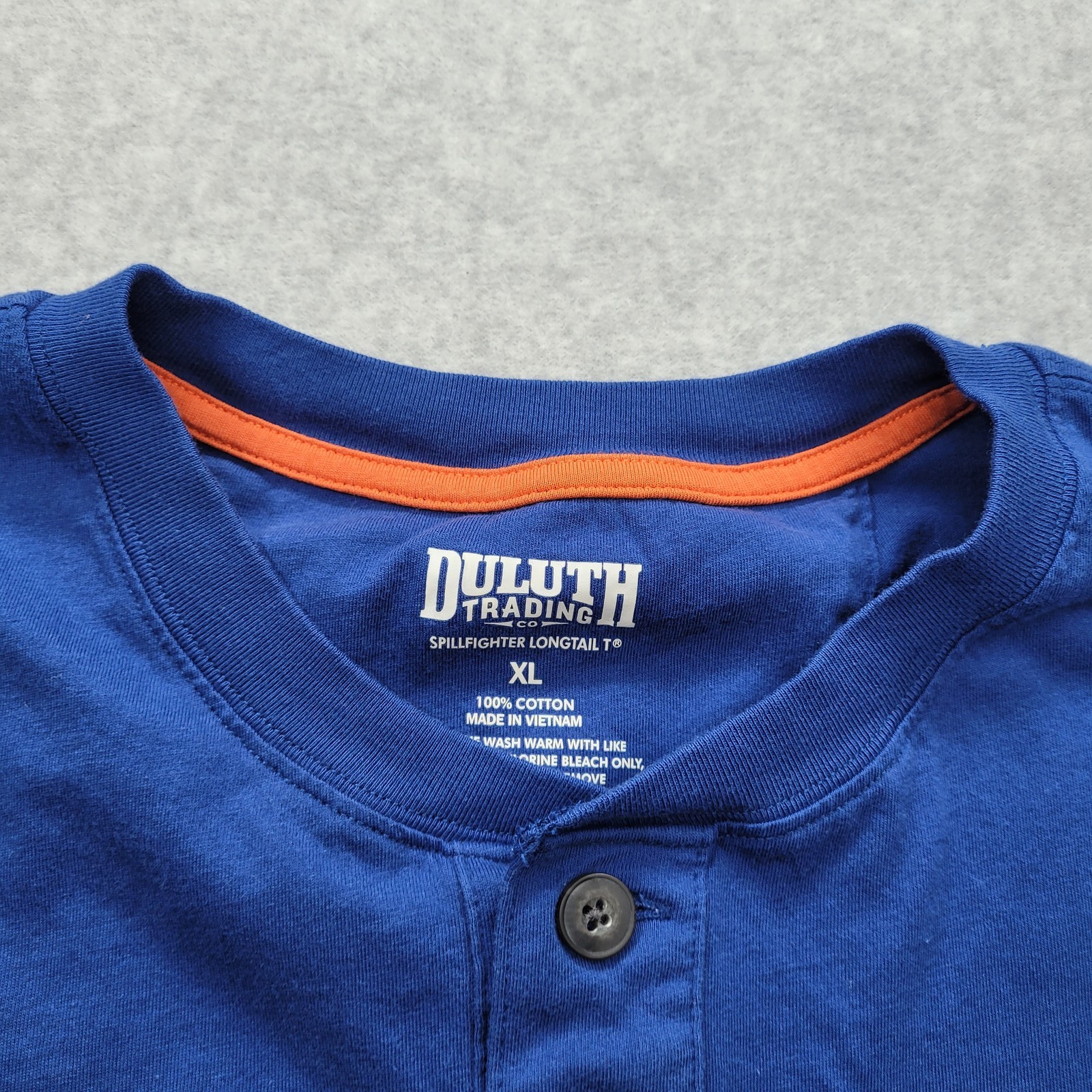 Duluth Trading Men's XL Blue 1/4 Buttons T-Shirt gallery