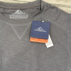 2018 Croft & Barrow Gray Adventure Tee UPF 15 Moisture Wicking T-Shirt Sz Small