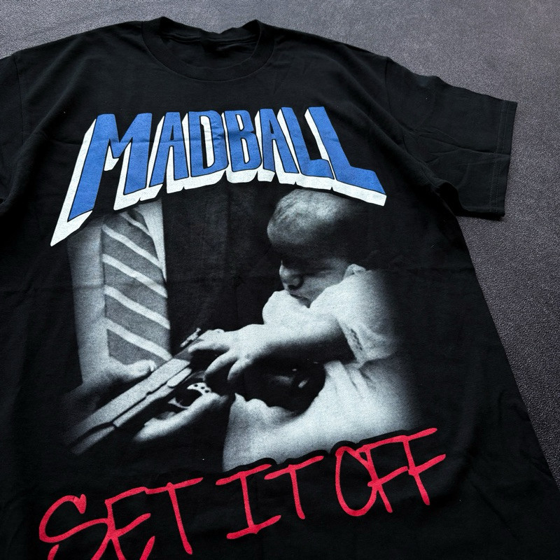 Vtg MADBALL Band Set It Off Heavy Cotton Black All Size Men Shirt BL239