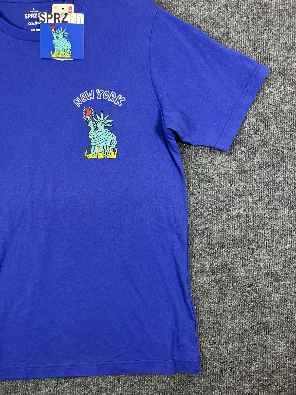 SPRZ NY Keith Haring UNIQLO Graphic Tshirt Blue US size L New York gallery