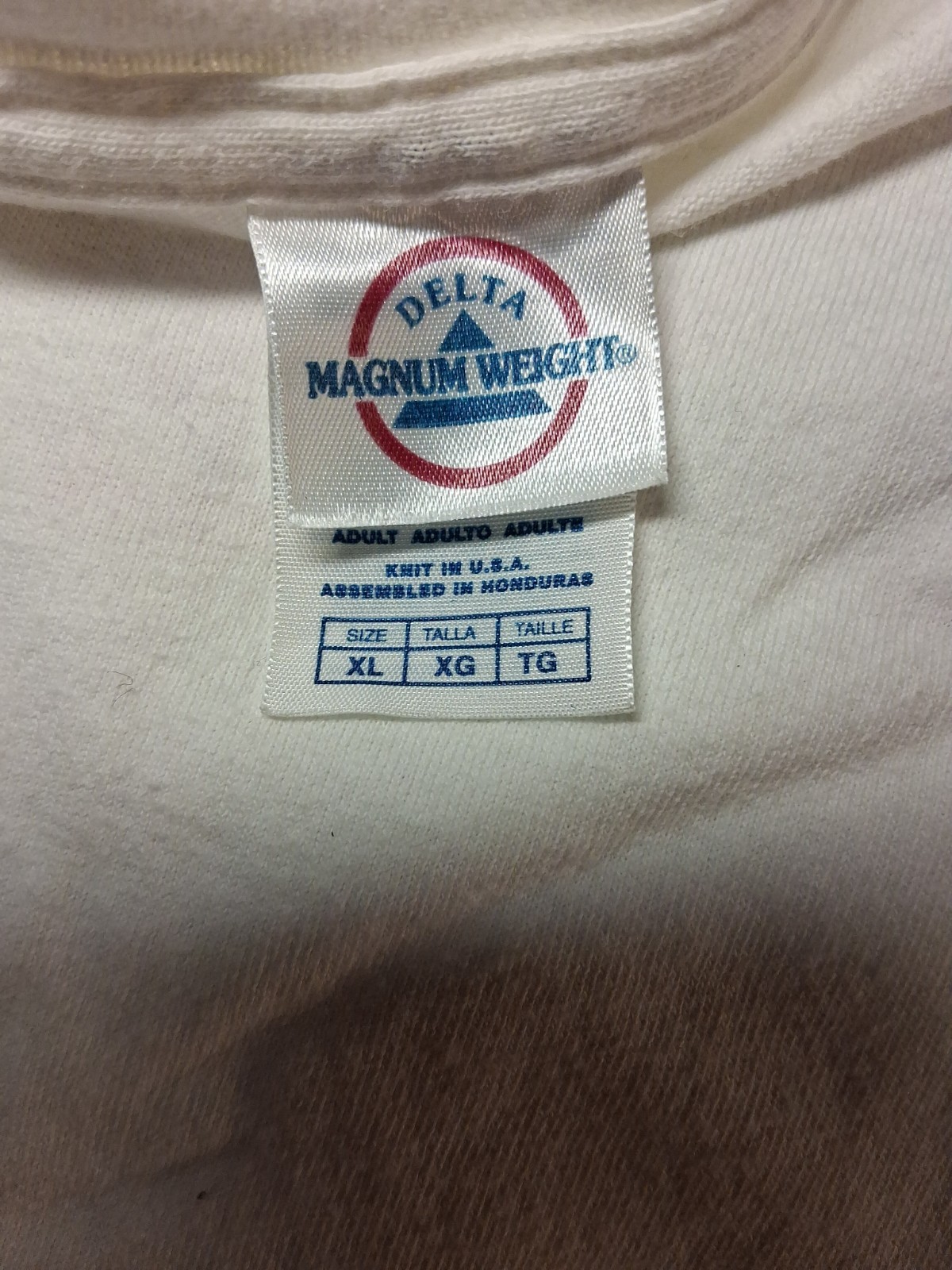 Delta Magnum Weight Funny Vintage 90s White Redneck Sportsman Shirt Size XL gallery