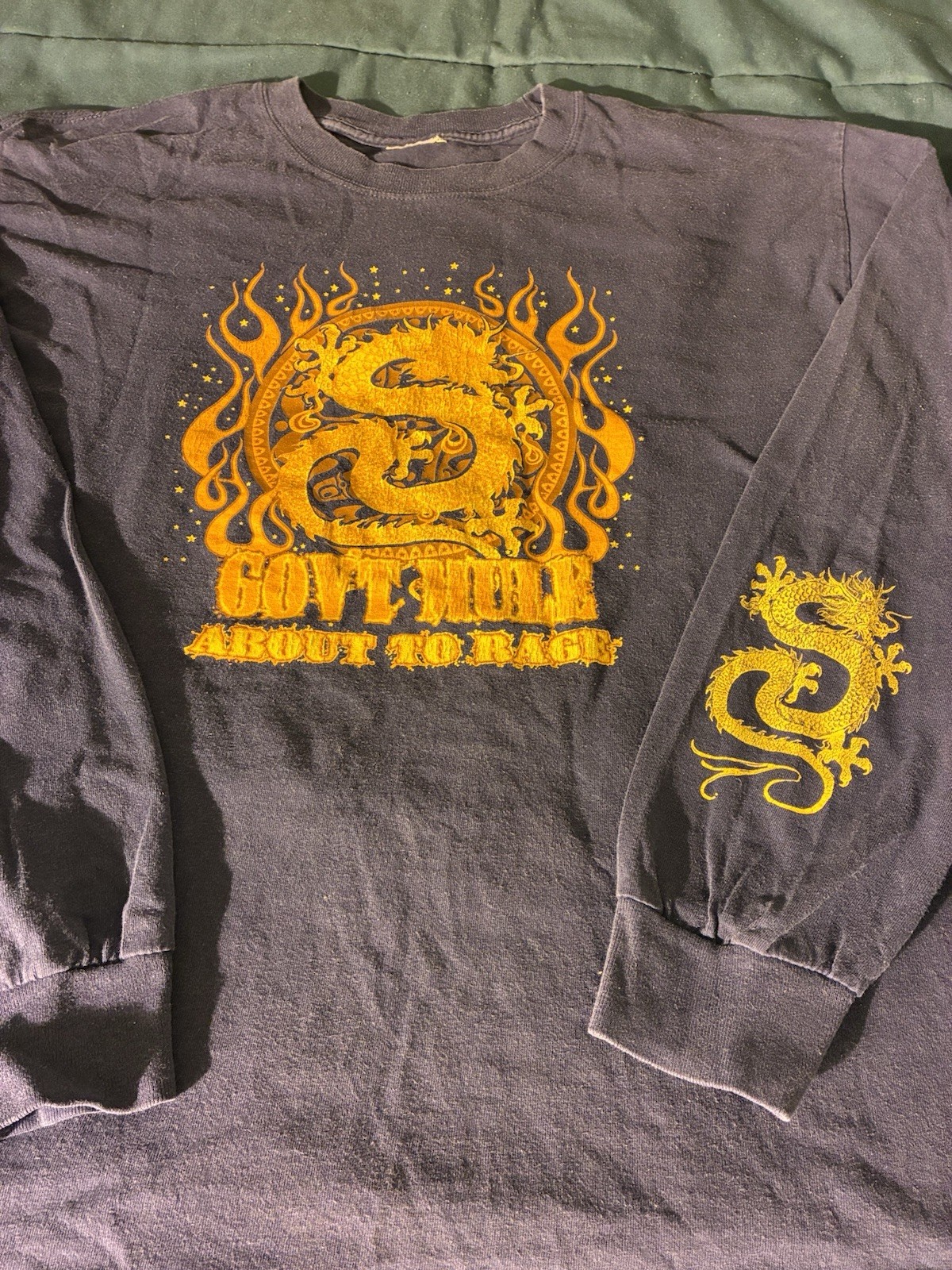 GOVT MULE - About to Rage T Shirt Long Sleeve Size Large 2 Sided Black gallery