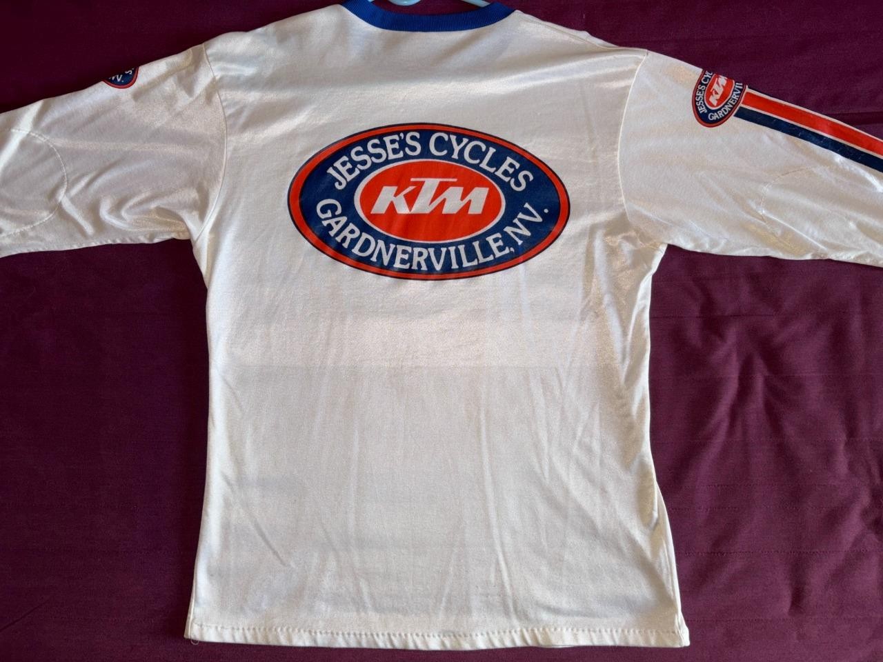 Vintage Jesse Cycles Gardnerville KTM Racing Long Sleeve Shirt XL nevada ahrma gallery