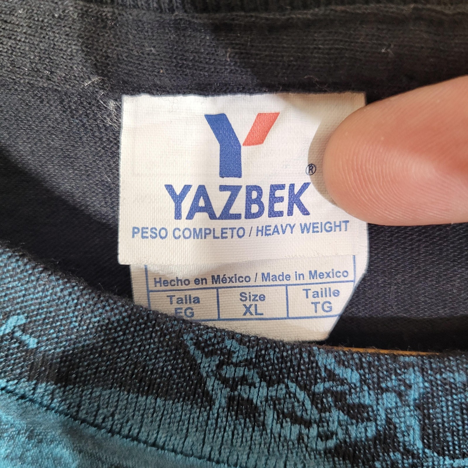 Vtg Cozumel Mexico Shirt Men XL Blue Black Yazbek Ocean Dolphin Fish Graphic AOP gallery