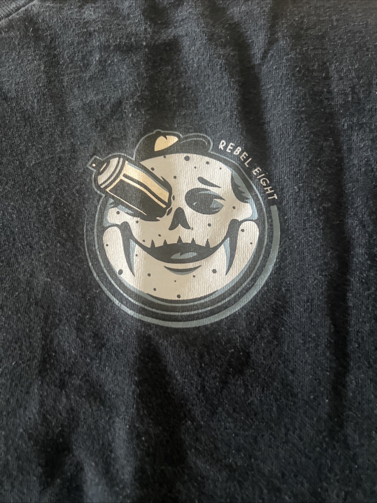 Rebel Eight T-Shirt Mens XL "Night Prowlers" Navy Skull Skate Streetwear Graphic gallery
