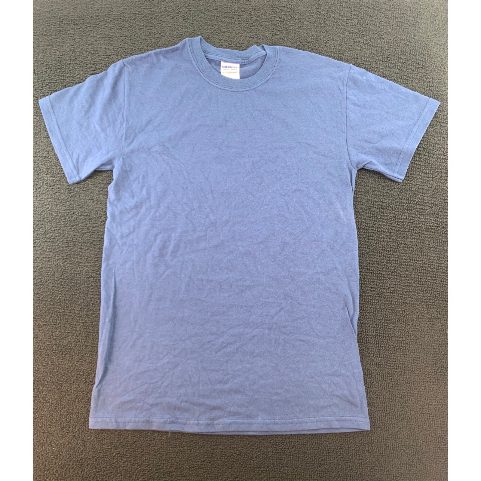 Gildan Heavy Cotton T Shirt Periwinkle Blue Crew Neck Short Sleeve Size S