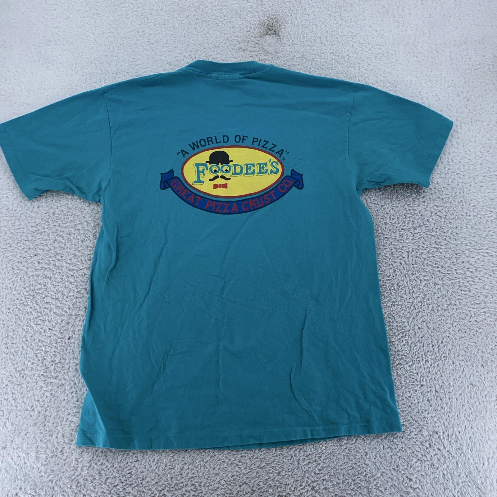 Vintage Foodee's Pizza Milford New Hampshire T-Shirt L Pizzeria Restaurant Food gallery