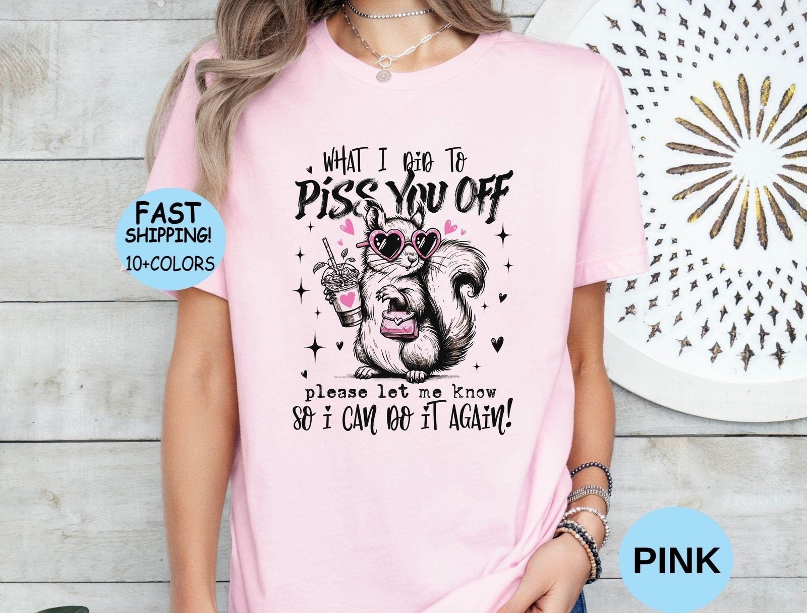 Funny Squirrel Graphic Tee Sarcastic Adult Humor Shirt