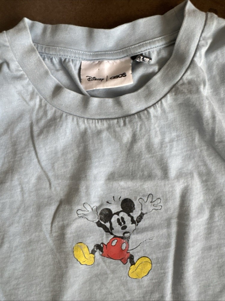ASOS Unisex Disney Mickey Mouse Graphic T-Shirt Short Sleeve Crew Neck Size L