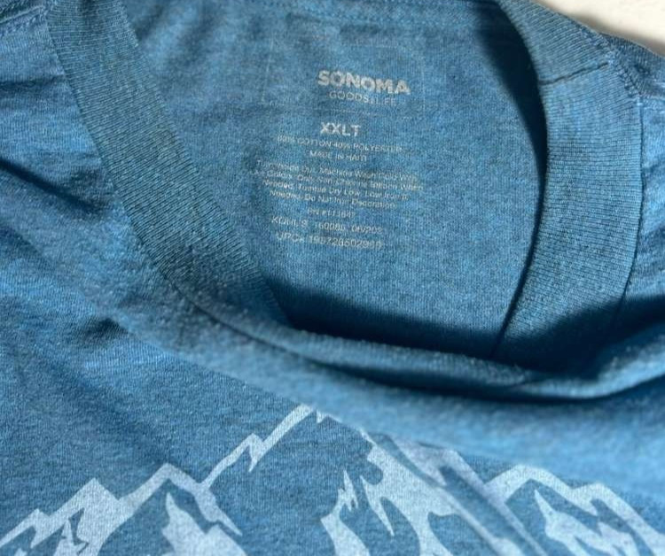 Sonoma T-Shirt Men’s XXL Blue Graphic Tee Casual Outdoors Take It Easy Outdoor gallery