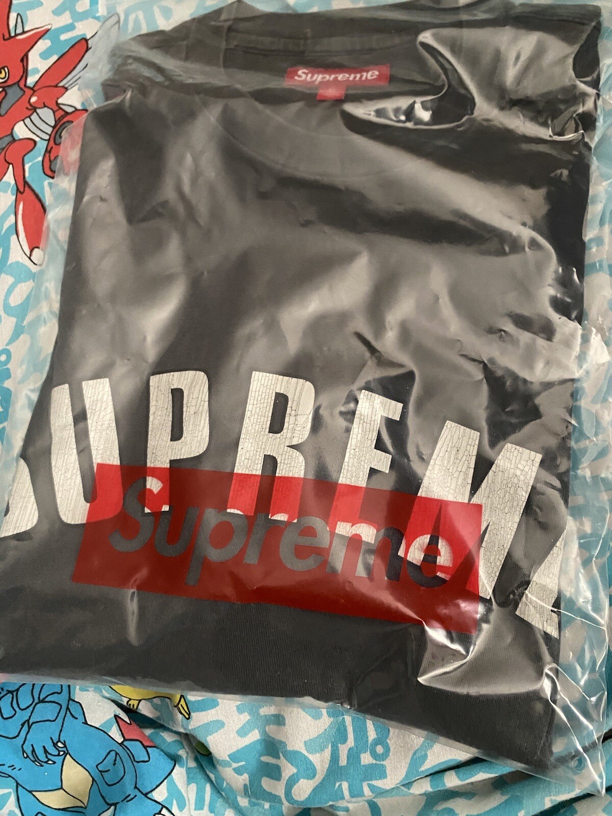Supreme Cracked Arc S/S Top Black Size XL SS24 In Hand Ships Fast Spellout gallery