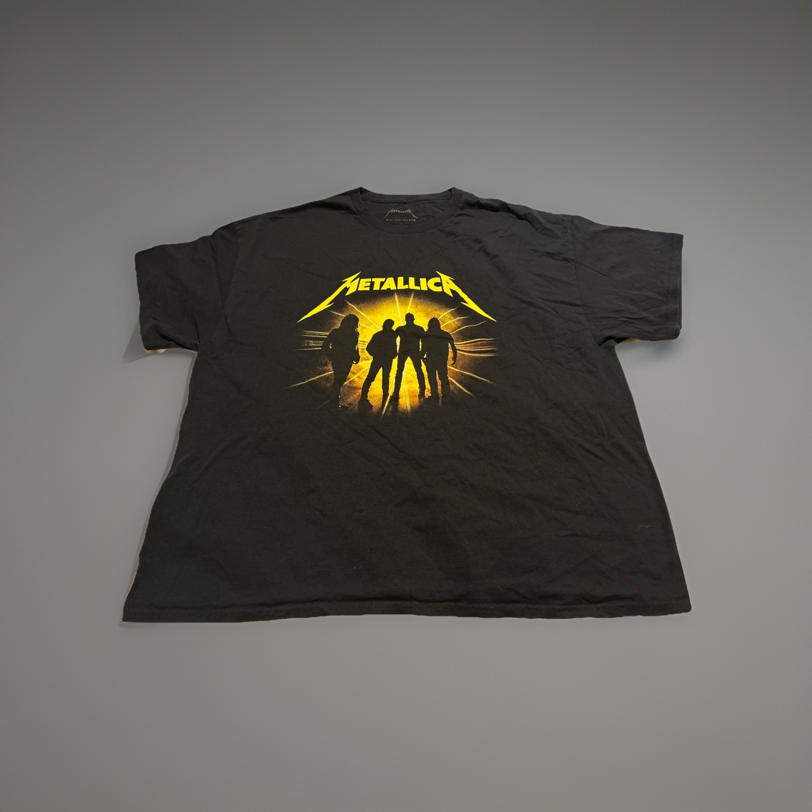 Metallica M72 World Tour T Shirt – Men’s 3XL Black W Yellow