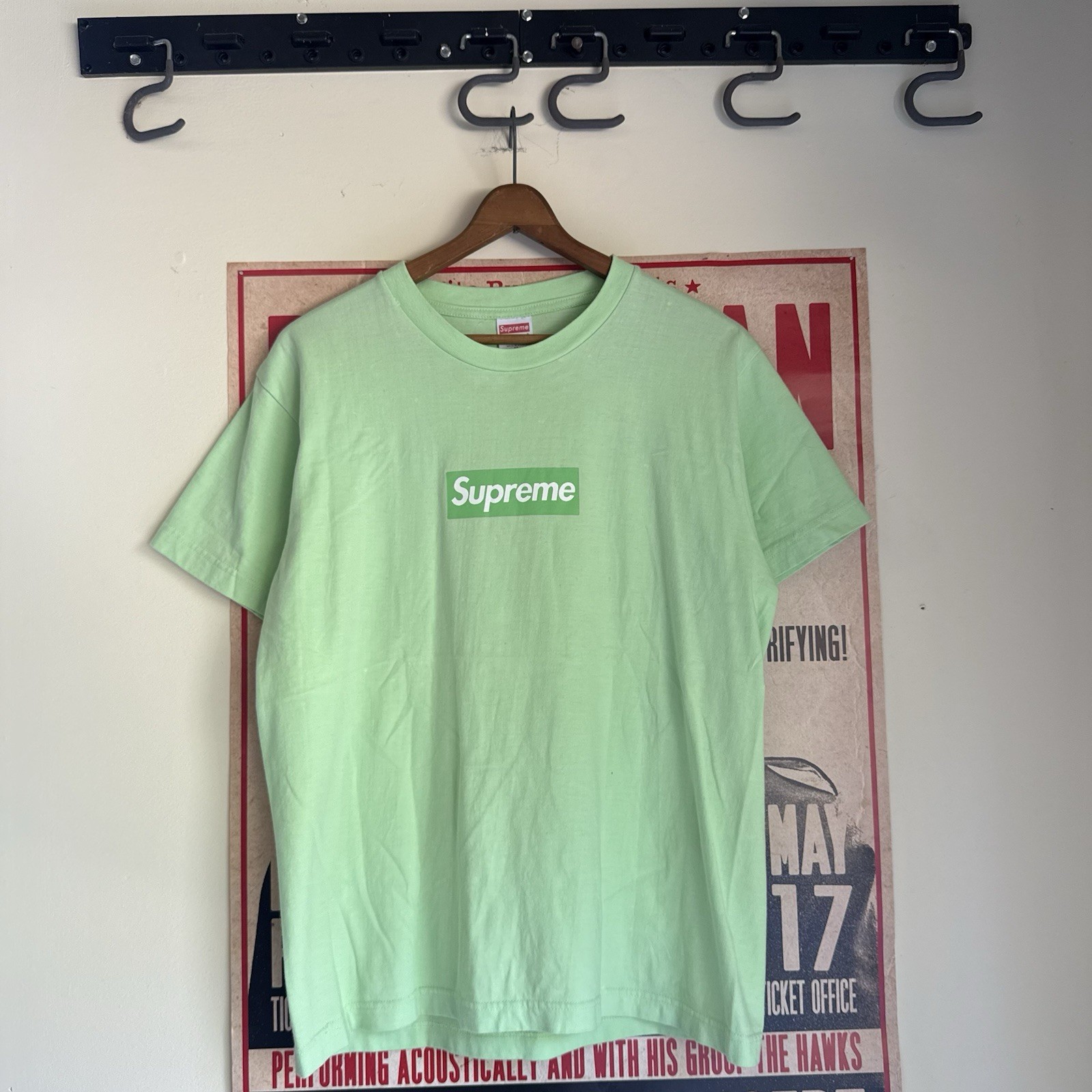 2007 Supreme Lime Green Box Logo Size Medium Tshirt Rare
