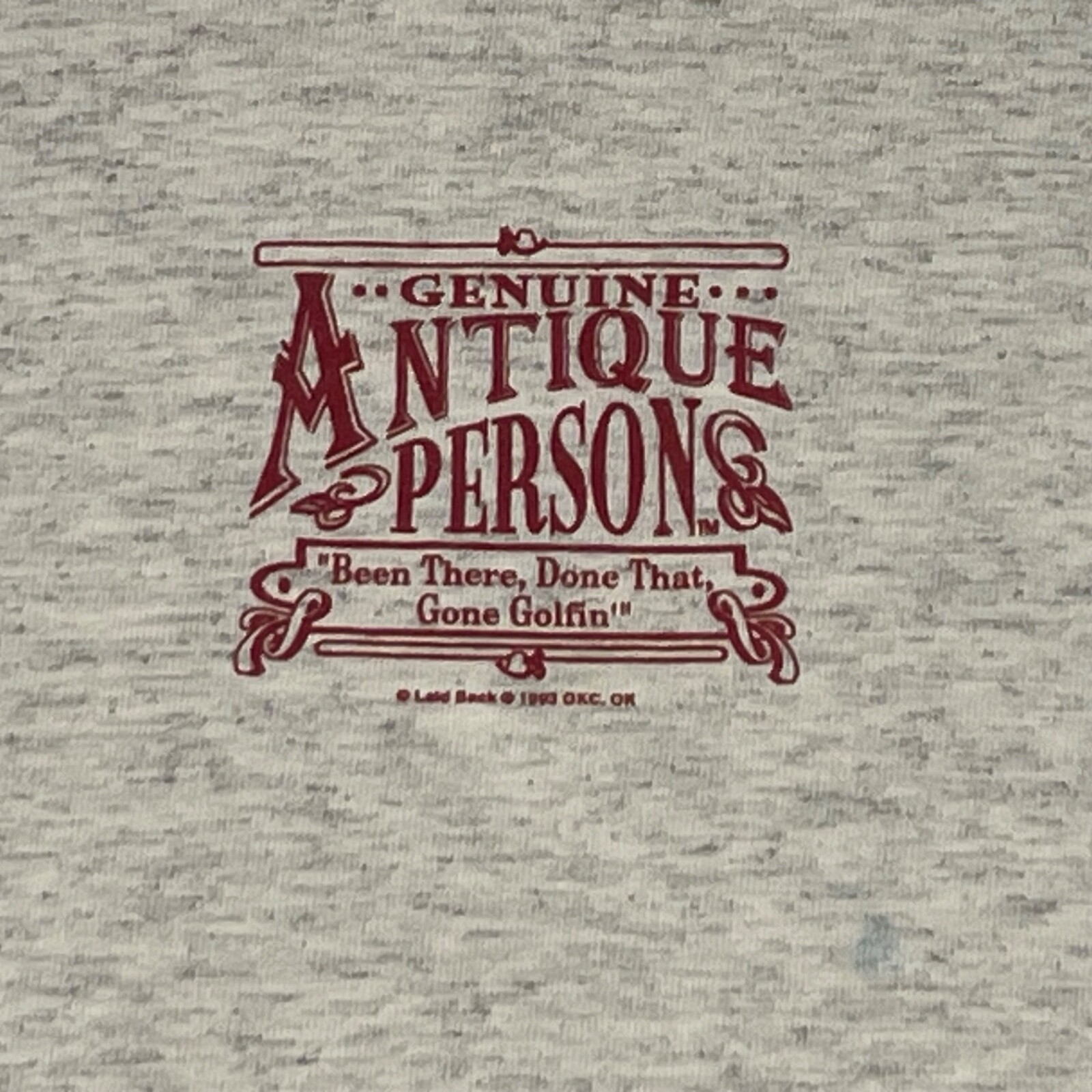 Vintage Golfer Shirt Adult Extra Large Gray Single Stitch Men 90s Antique Person gallery