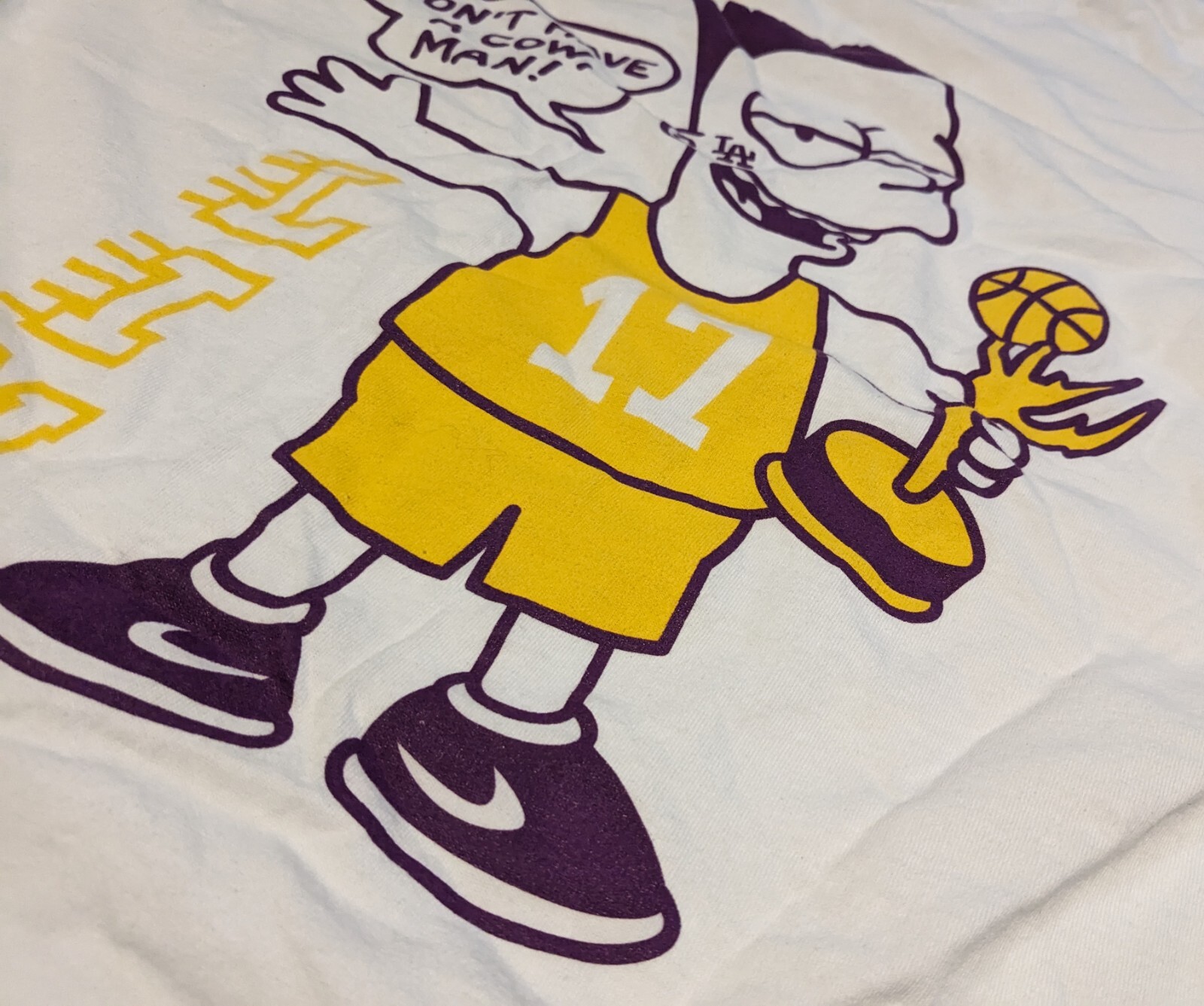 Cookies Hoops Men's Bart Simpson LA Los Angeles Lakers Long Sleeve Shirt Size XL gallery