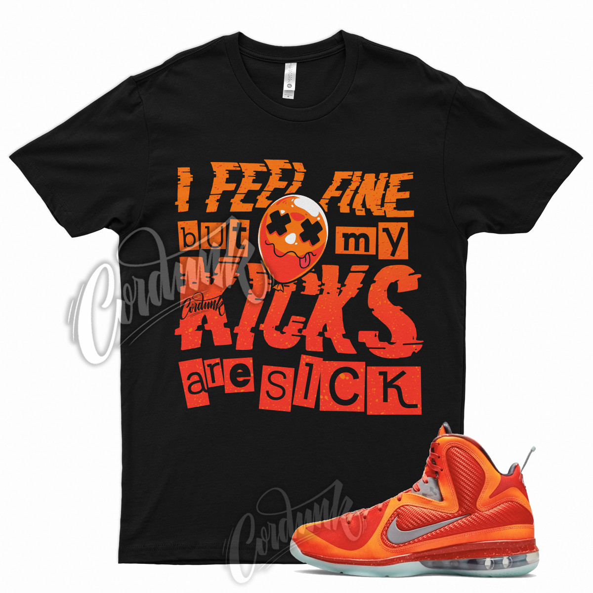 SICK T Shirt for Lebron 9 Total Orange Metallic Silver Team Mango Sunset Galaxy gallery