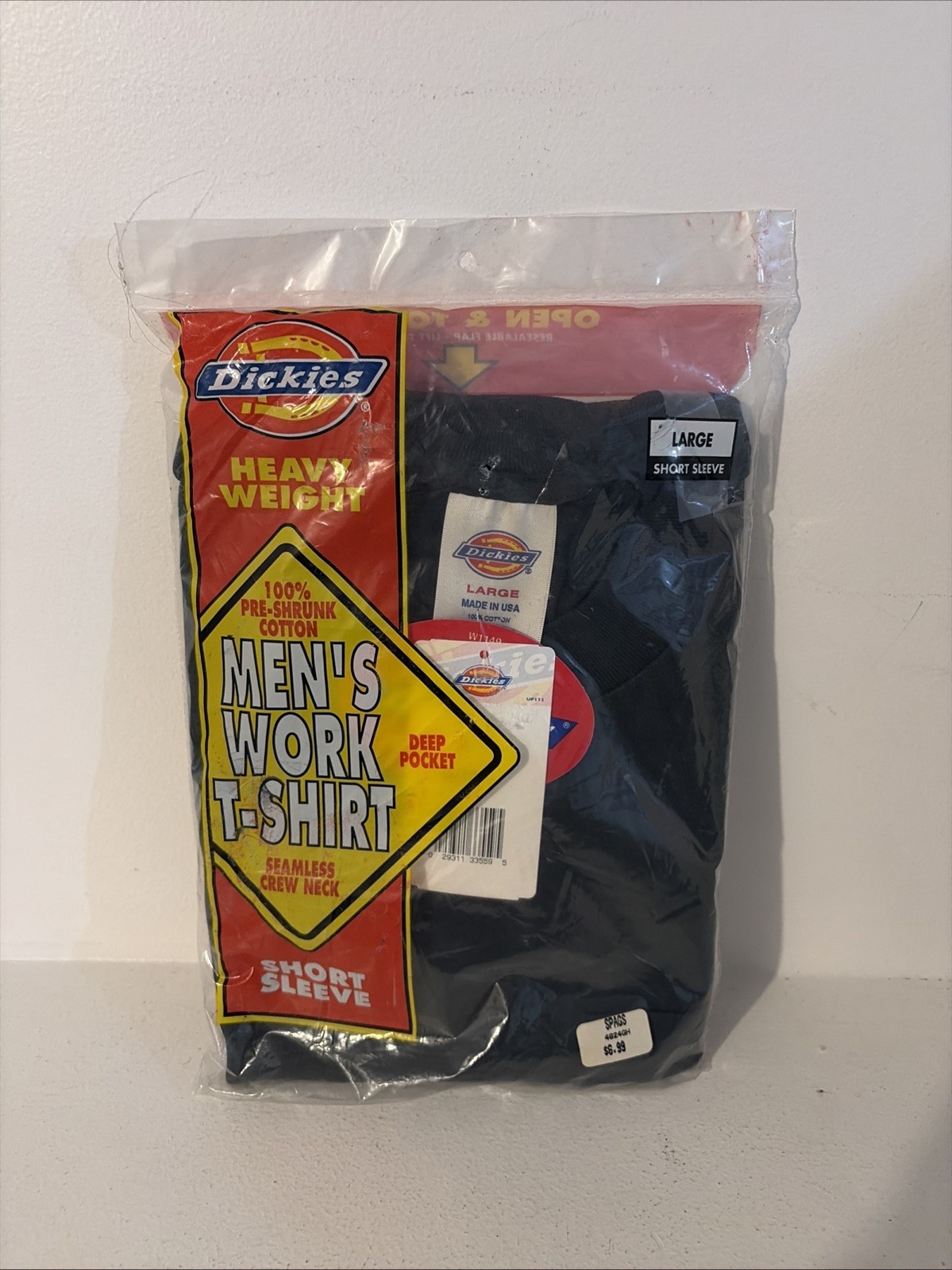 Vintage 90s Dickies Navy Heavyweight Work Pocket T Shirt Mens Large Short Sleeve gallery