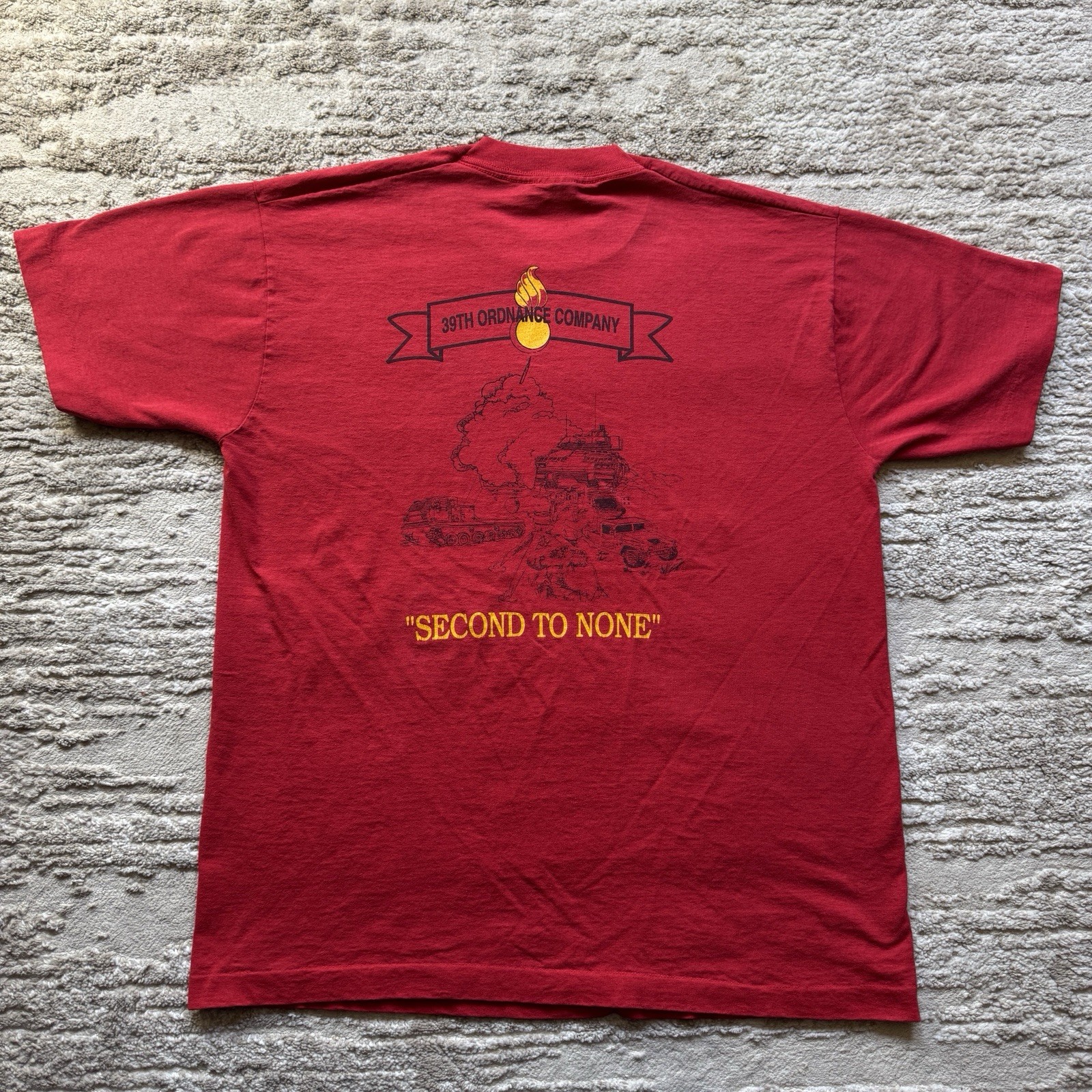 VTG 39th Ordinance Company Second To None US Army Unit Tee Military Mens Large gallery