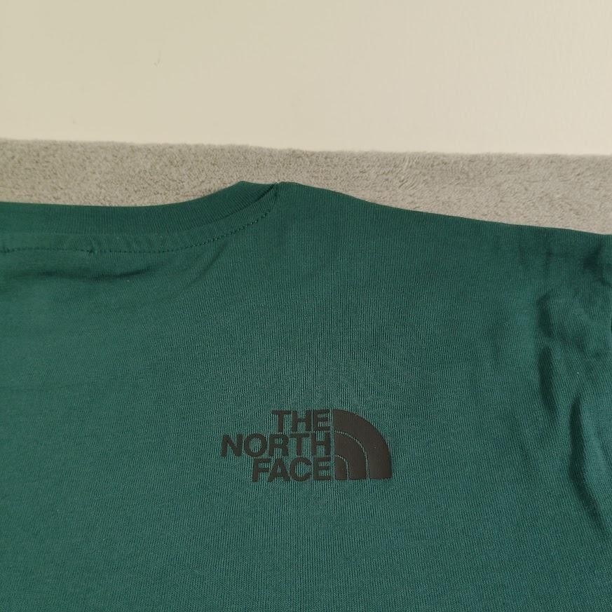 The North Face Shirt Mens S Deep Nori Green Logo Crew Neck M SS Fine Tee NF0A8A6 gallery