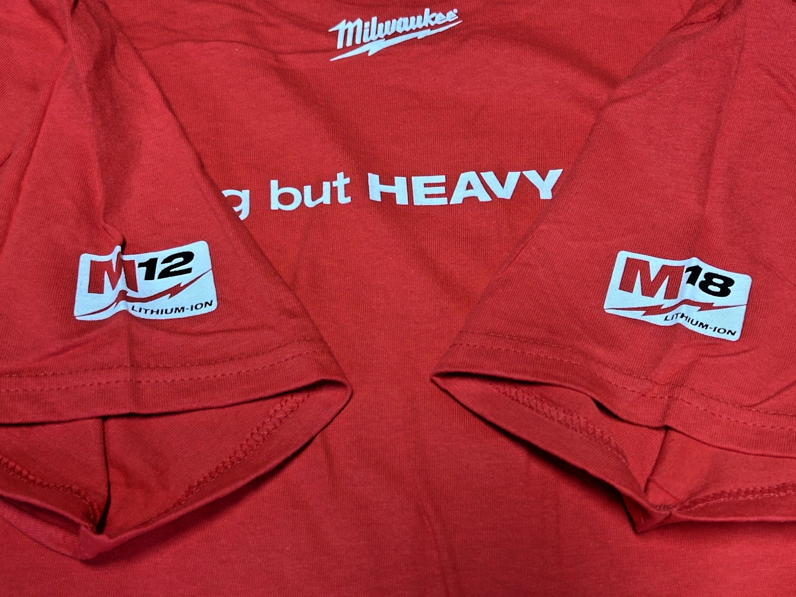 Milwaukee Tools Nothing But Heavy Duty Red T-Shirt Short Sleeve M12 18 NEW LARGE gallery