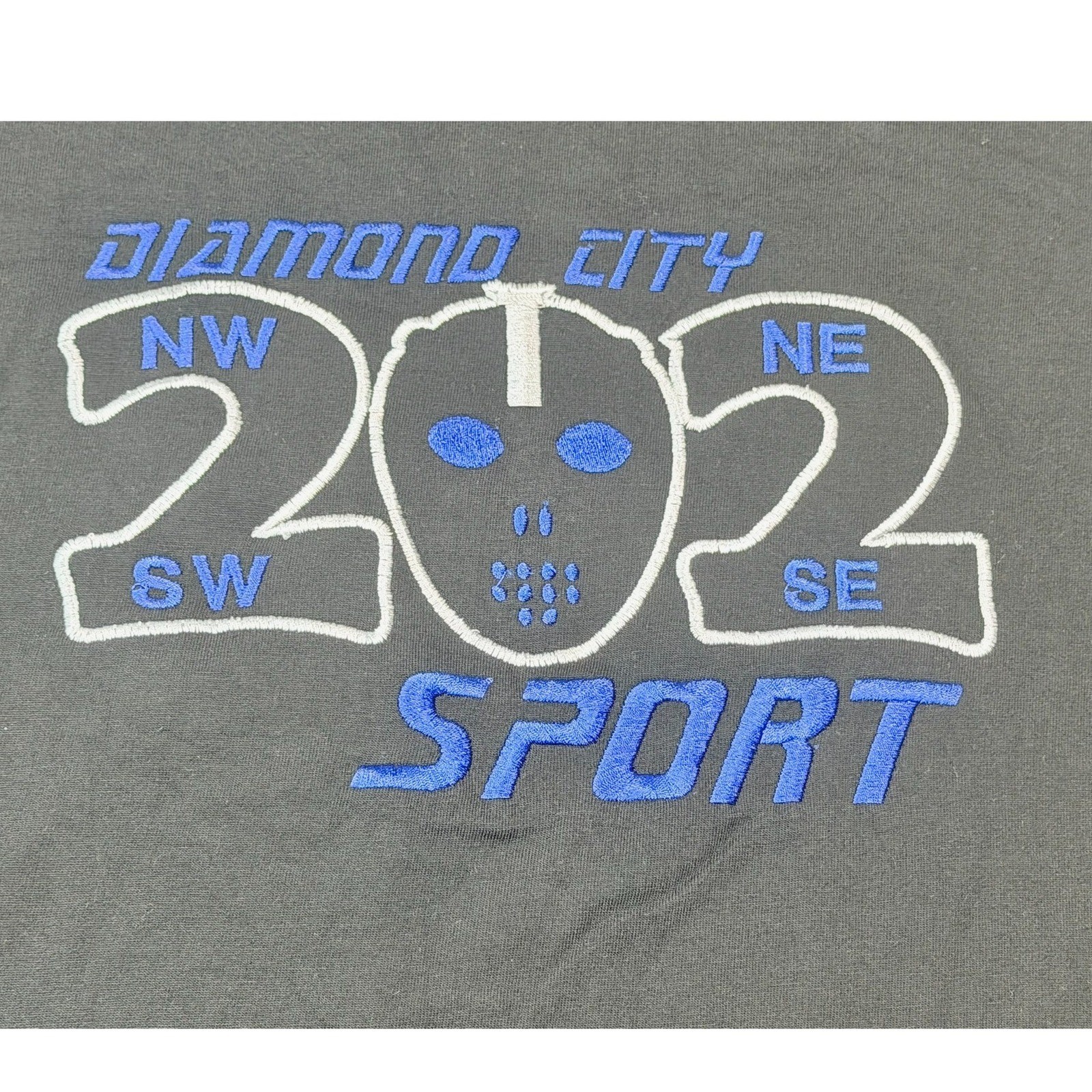 VTG Diamond City Sport 202 Men's Long Sleeve T Shirt Size 2X Gray Graphic gallery