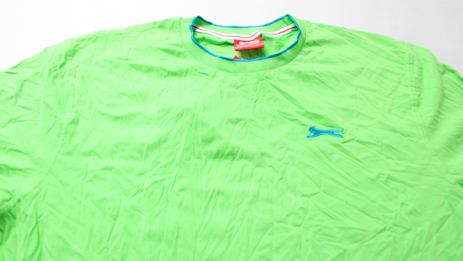 Slazenger Men's Short Sleeve Crew Neck Tipped T-Shirt CA4 Pale Green Size 2XL gallery