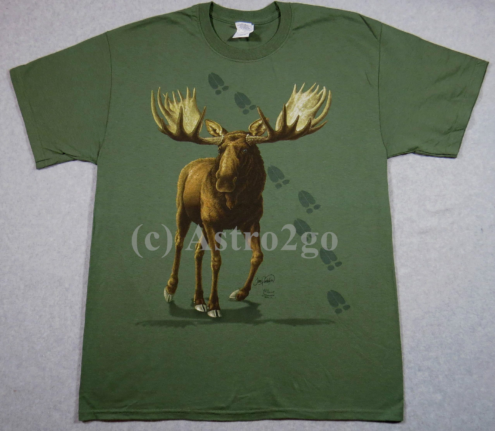 MOOSE TRAX-Animals Nature Deer Elk Wildlife Bullwinkle Science T shirt S-2XL gallery