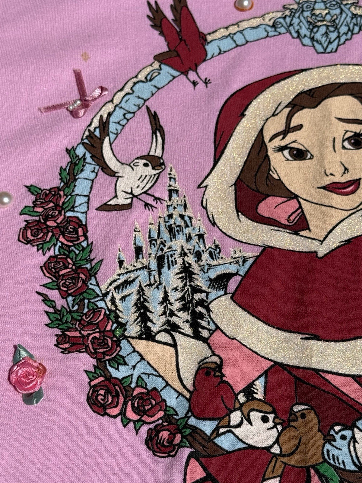 Vintage Rare Beauty And The Beast Beaded Movie Promo Shirt gallery