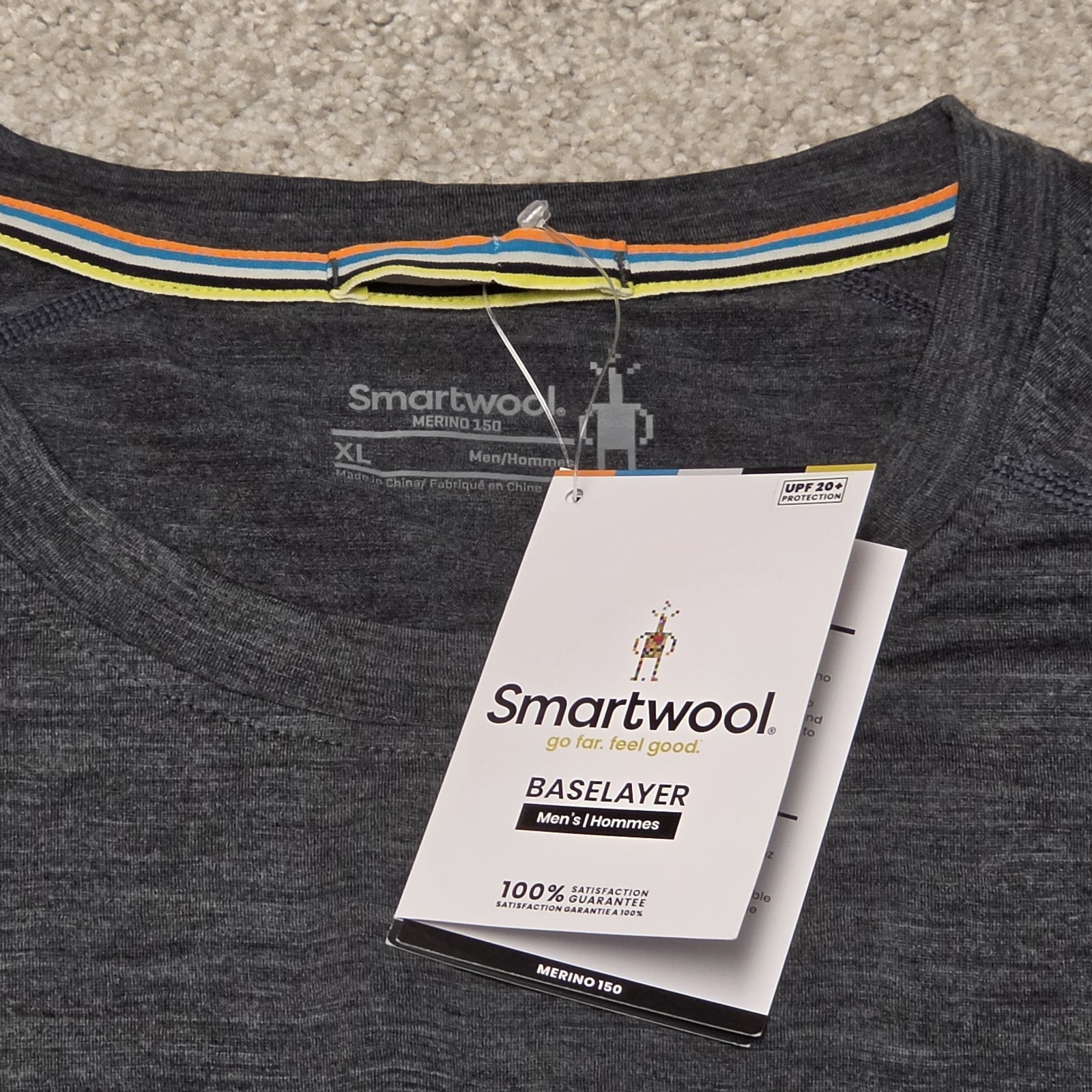 Smartwool Men's T-shirt Gray Merino 150 Short Sleeve Crew Neck XL Baselayer gallery