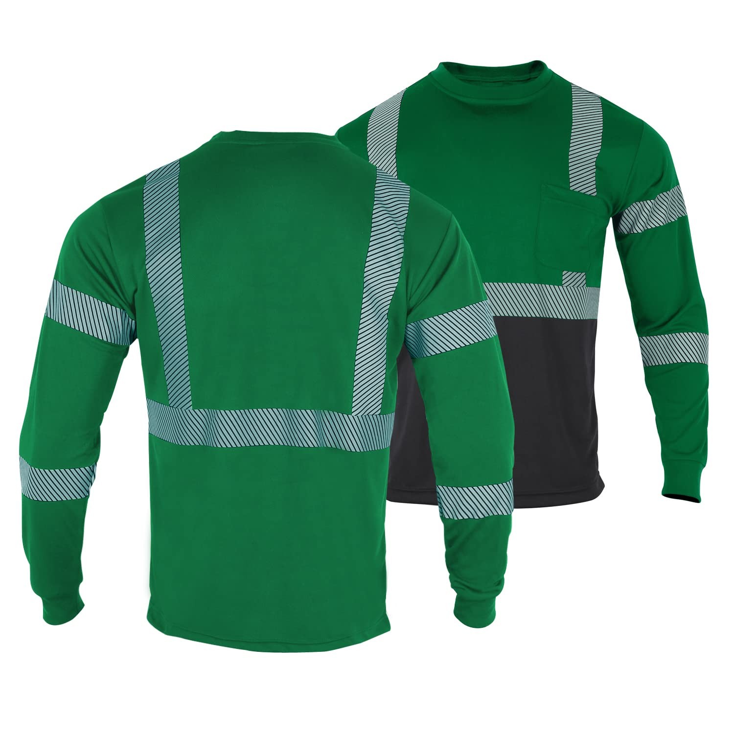 2 Pack High Visibility Safety Shirt for Men Reflective Class 2 ANSI Hi Vis Wo... gallery