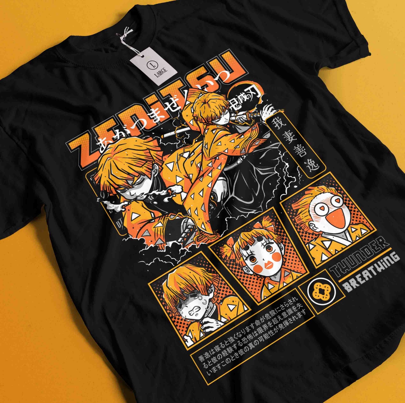 Demon Slayer Shirt Zenitsu Tshirt Tanjiro T-Shirt Muzan Doma Tee Inosuke Nezuko gallery