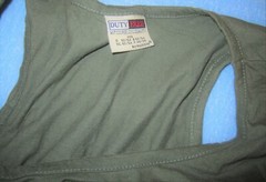 Classic Boxer Style Men’s Tank Top – DUTY FREE – Dark Olive / Army Green – Size 52/54