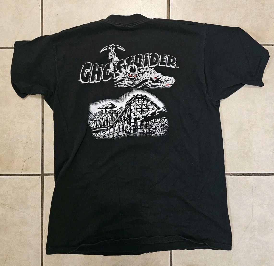 Knott’s Scary Farm 1999 VINTAGE GhostRider XL FOTL HEAVY COTTON